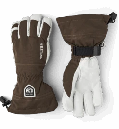 Hestra Army Leather Heli Ski 5-finger - Espresso
