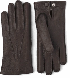 Hestra Peccary Unlined Palm Button - Siena