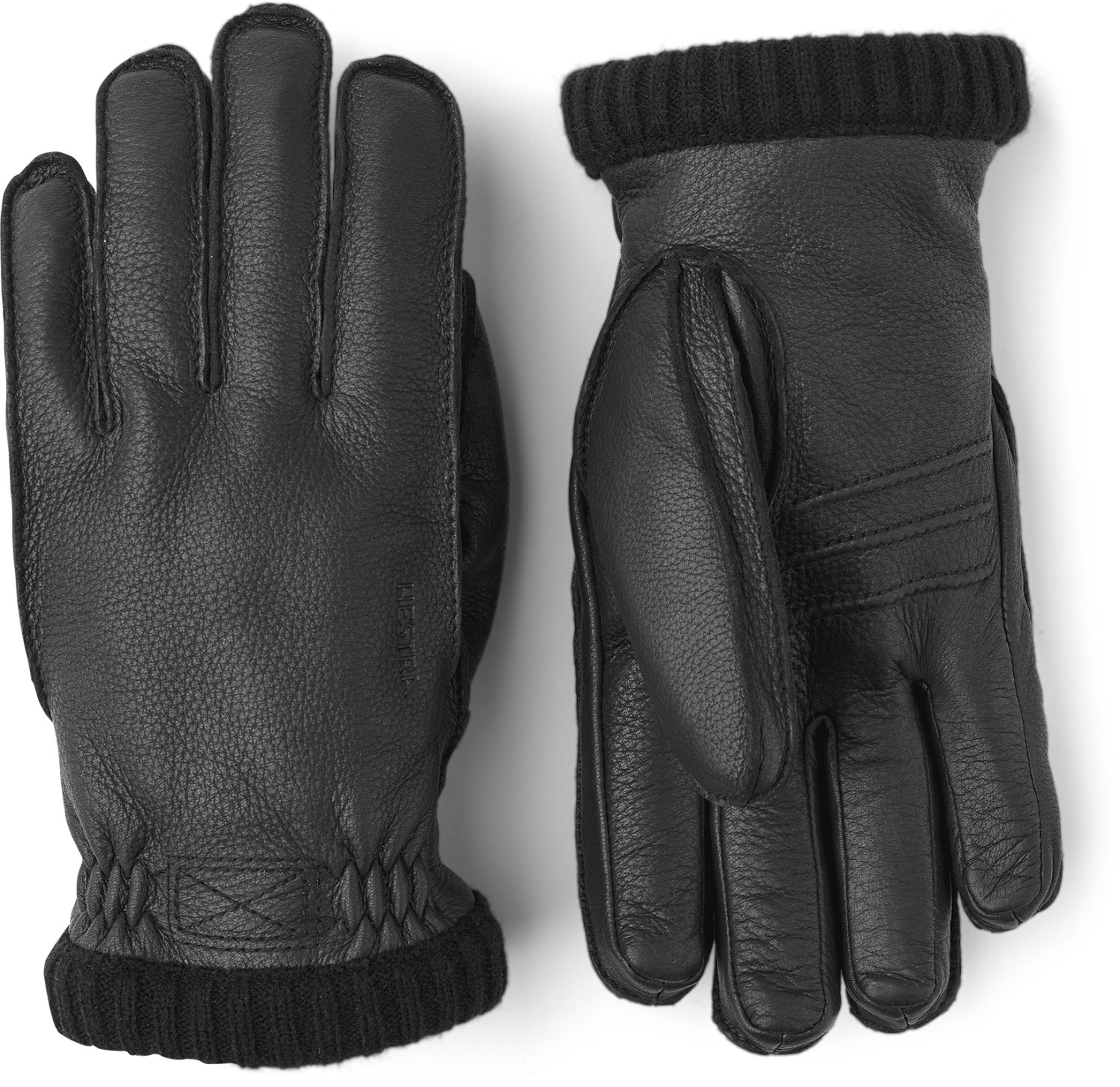 Hestra Deerskin Primaloft Rib - Black 1 Hestra Deerskin Primaloft Rib - Black