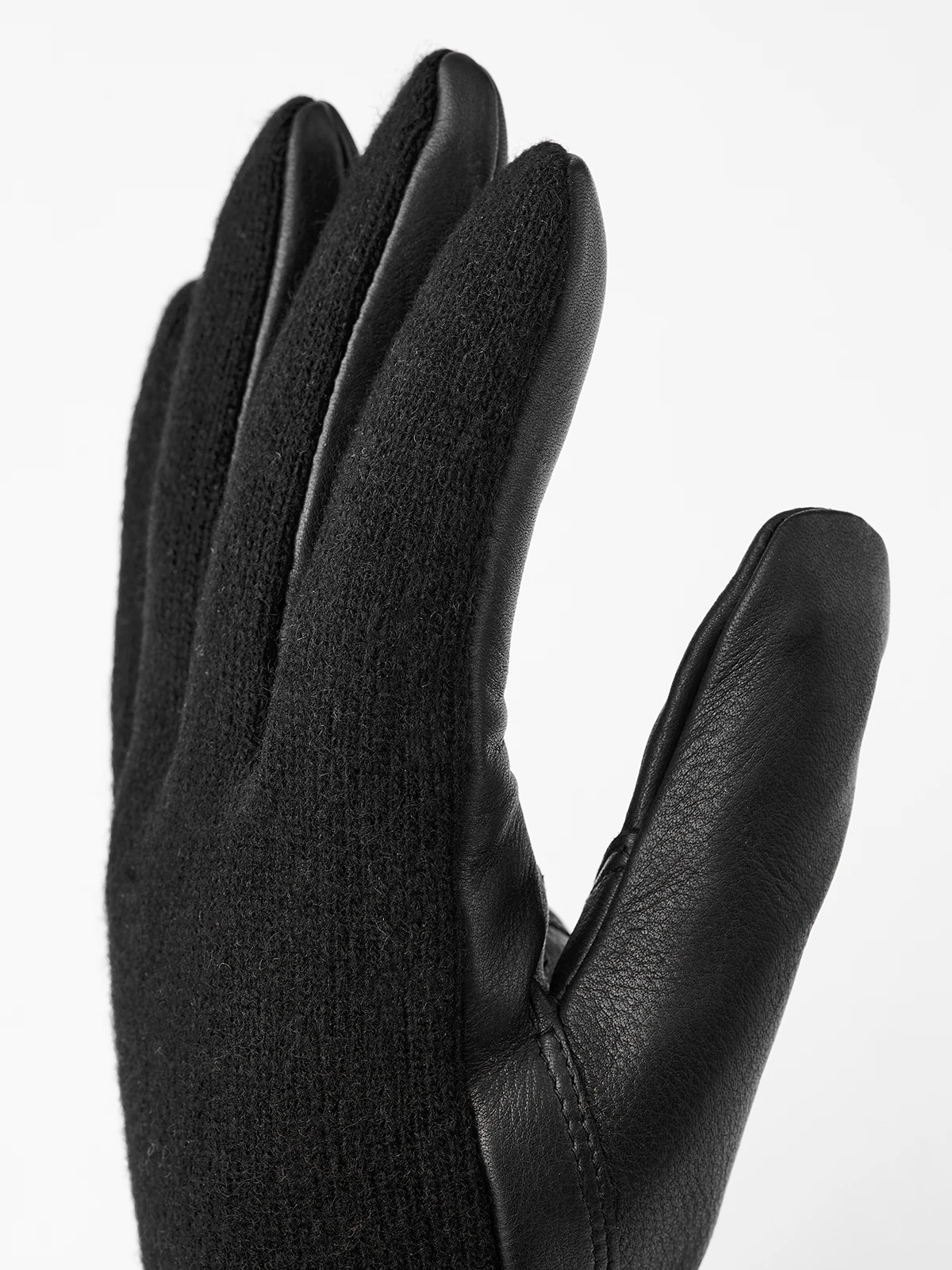 Hestra Deerskin Wool Tricot - Black 3 Hestra Deerskin Wool Tricot - Black - Image 3