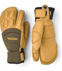 Hestra Vertical Cut CZone - 3 Finger - Olive & Tan