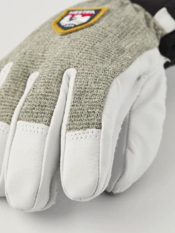 Hestra Army Leather Patrol Jr. 5-finger - Light Grey -Hestra Sale Store 551 f9a64e6eef 32450 320 4 original