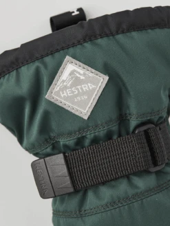 Hestra Gauntlet CZone Jr. 5-finger - Bottle Green & Black -Hestra Sale Store 557 bd80d682aa 32530 880100 3 original