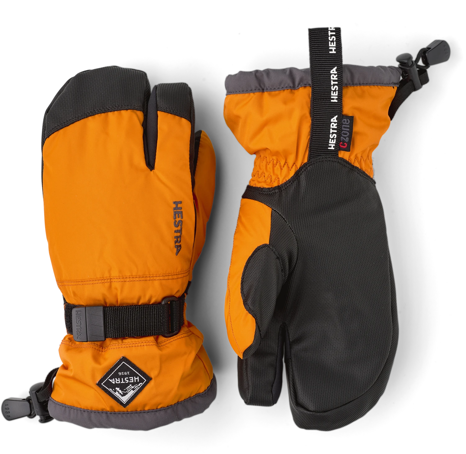 Hestra Gauntlet CZone Jr. 3-finger - Orange & Graphite 1 Hestra Gauntlet CZone Jr. 3-finger - Orange & Graphite