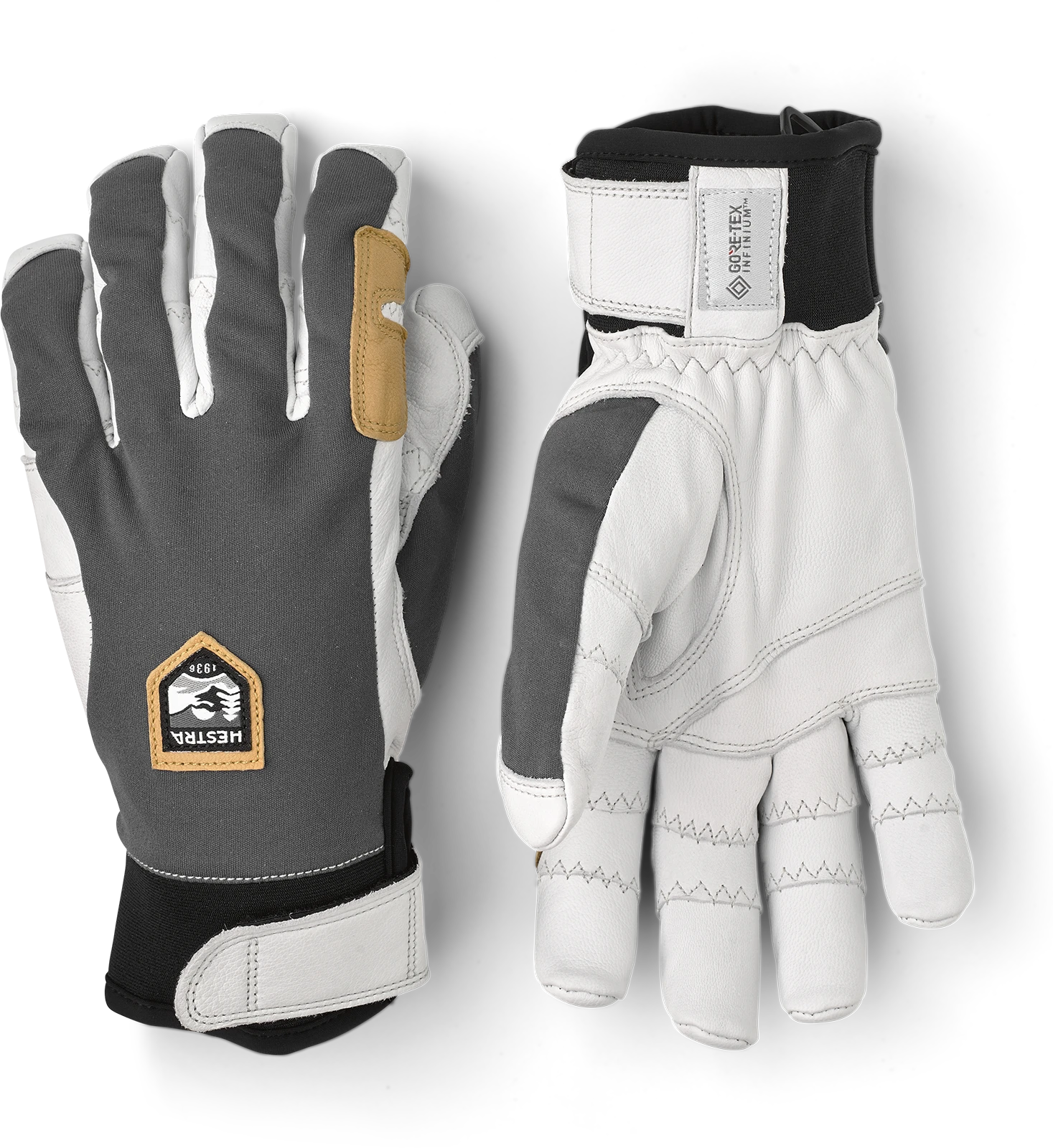 Hestra Ergo Grip Active 5-finger - Grey & Offwhite 1 Hestra Ergo Grip Active 5-finger - Grey & Offwhite
