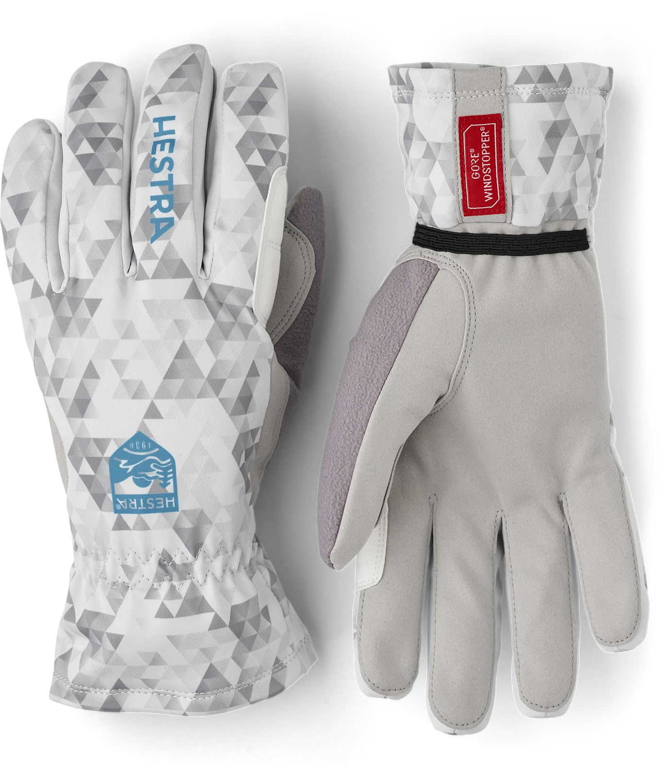 Hestra Windstopper Touring 5-finger - Offwhite Print 1 Hestra Windstopper Touring 5-finger - Offwhite Print